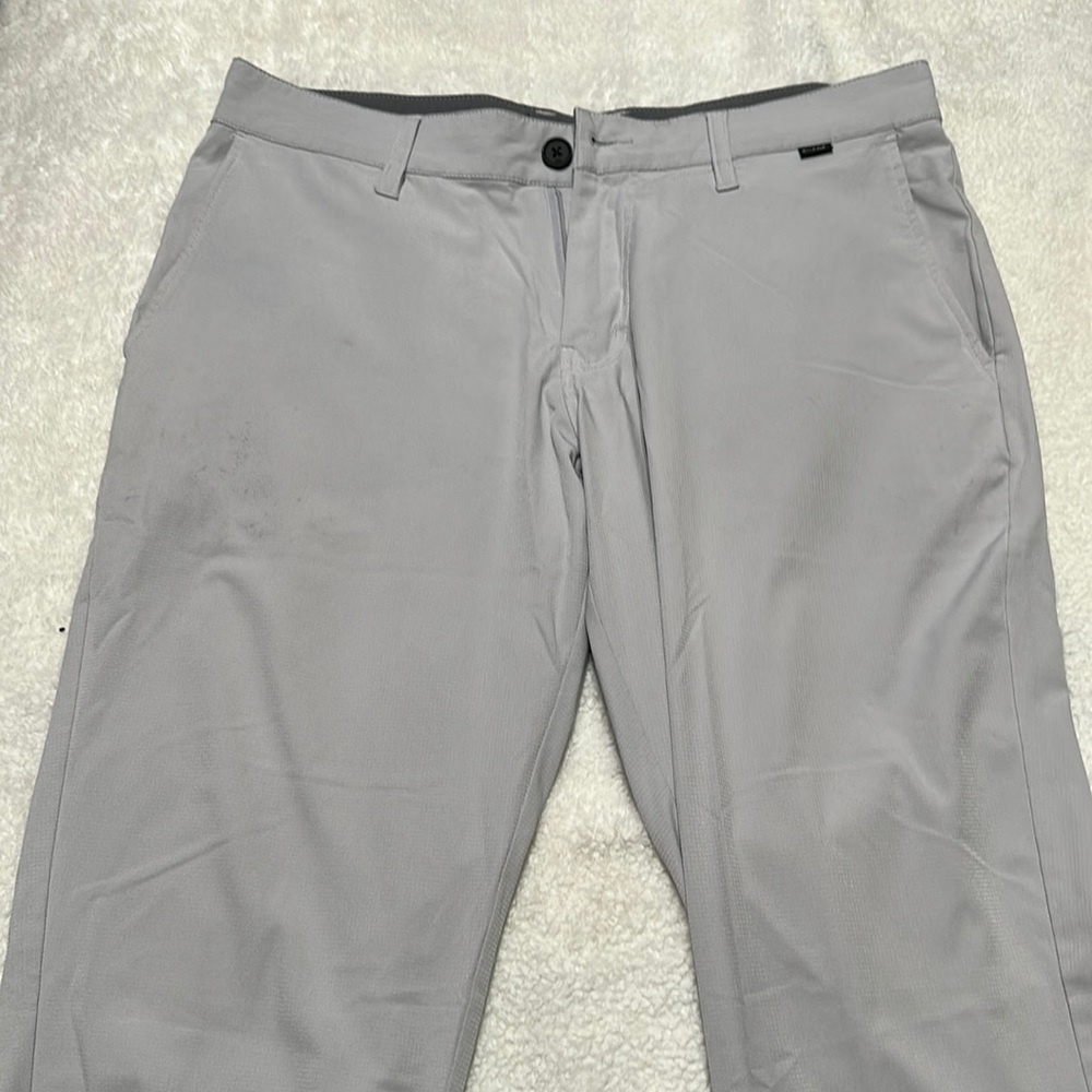 Travis Mathew Right On Time Pants, Silver Color, Size 34